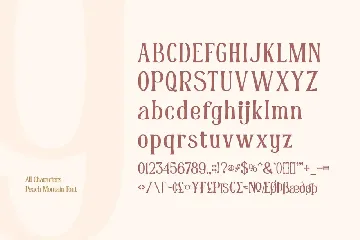 Peach Montain font