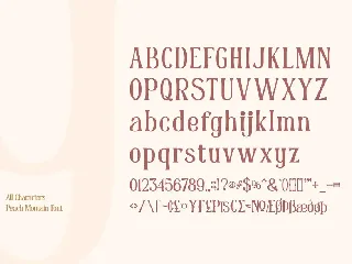 Peach Montain font