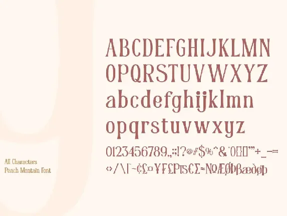 Peach Montain font