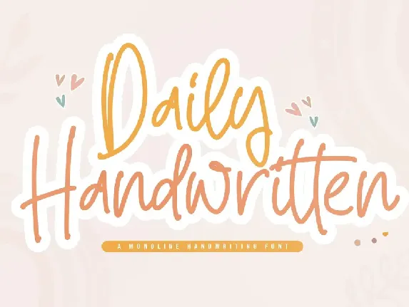 Daily Handwritten Monoline Font