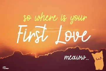 First Love + 30 Brush Shape font