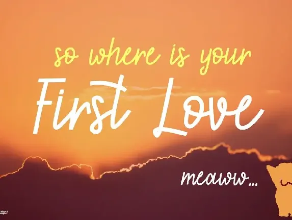 First Love + 30 Brush Shape font