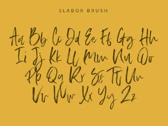 Slabor Brush Font