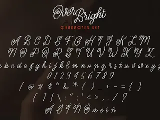 Over Bright Handwritten Font