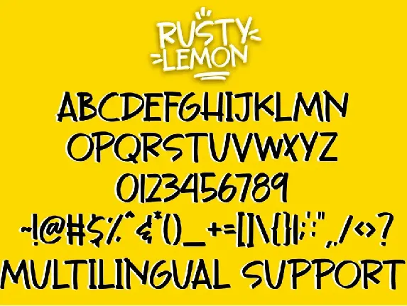 Rusty Lemon font