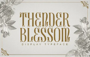 Thender blessom font