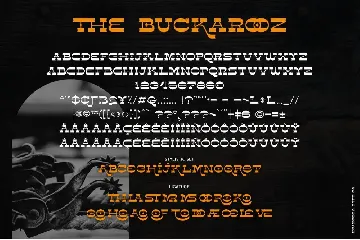 The BUCKAROOZ font