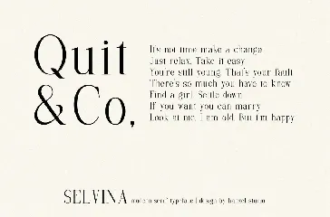 Selvina | a classic serif font