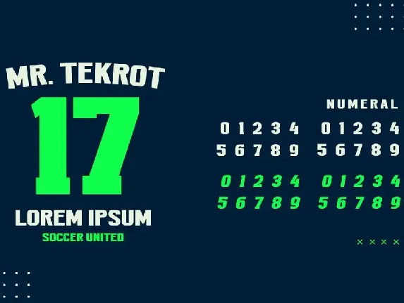 Tekrot Athletic Font