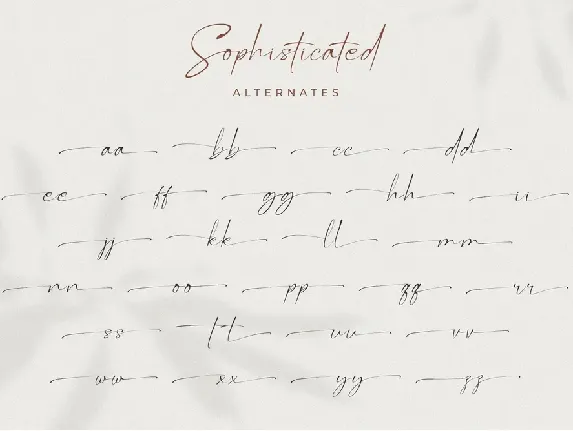 Sophisticated - Signature Font