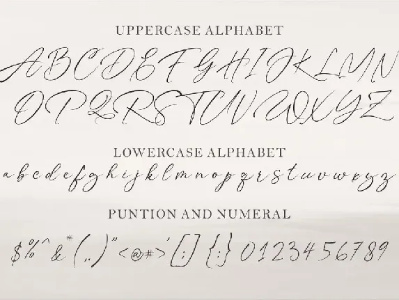 Raster Signature Font