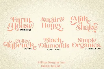 Million Dreams font