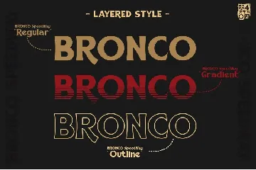 BRONCO SpeedWay Family Font