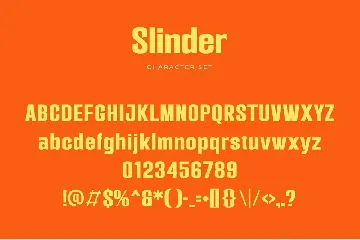 Slinder - Modern Sans Serif font