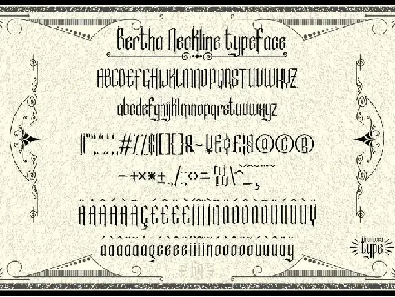 Bertha Neckline font