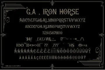 G.A IRON HORSE font