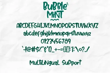 Bubble Mint - Fun written Font