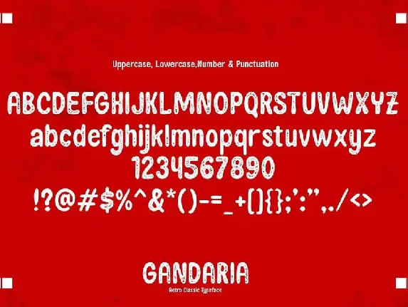 Gandaria - Retro Classic Typeface font