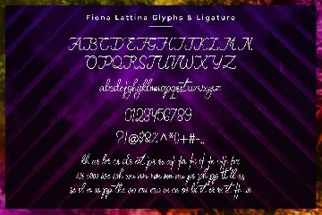 Fiona Lattina - Monoline Script Font