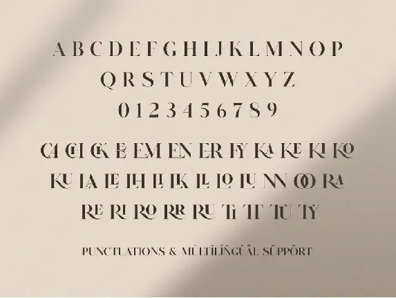 GLITTEN - All Caps Ligature Serif font