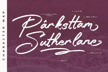 Parkstam Sutherlane Modern Calligraphy font