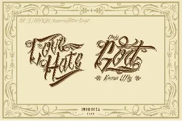 inuTattoo Script font