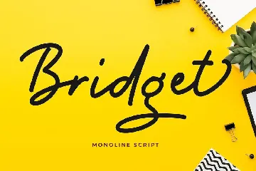 Bridget Monoline Script Font