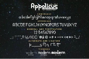 Appolicus - Bold, Regular, Ultra - Modern Font