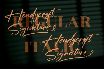 Hendycroft Signature Script font