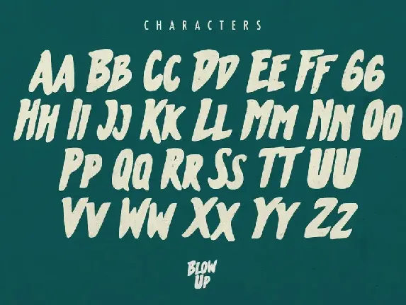 Blow Up Typeface font