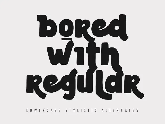 Be Bold Typeface font