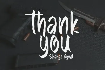 Strange Agent Casual Display Brush Font