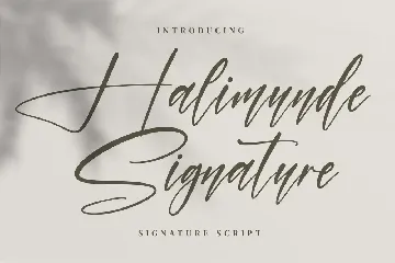 Halimunde Signature Script font