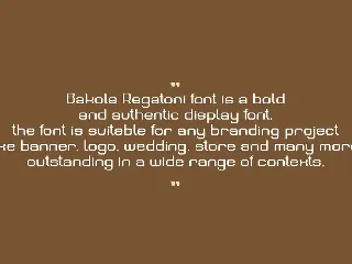 Bakole Regatoni font