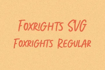 Foxright Svg Brush Font