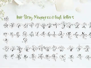 Love Story Monogram Font