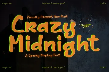 Crazy Midnight Spooky Display Font