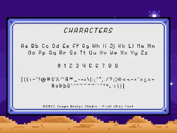Pixel Stick - Pixel Font
