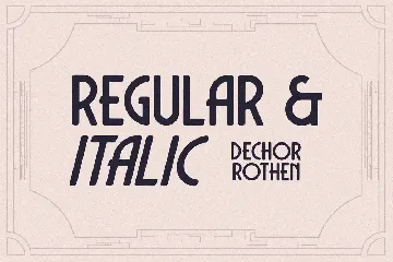 Dechor Rothen Modern Art Deco Font