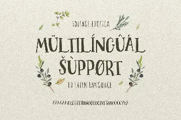 Foliage Exotica - Handwritten Serif font