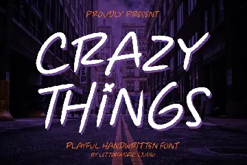 Crazy Things Playful Handwritten Font