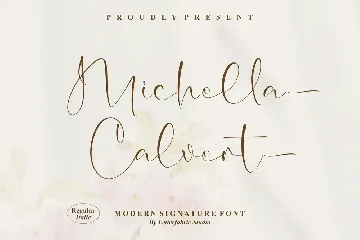 Michella Calvert Signature Font