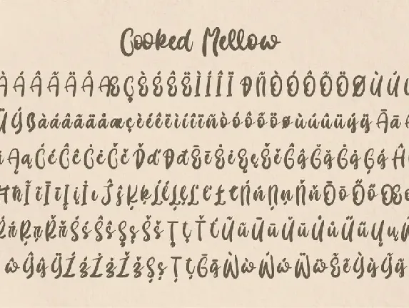 Cooked Mellow - Handwritten Bold font