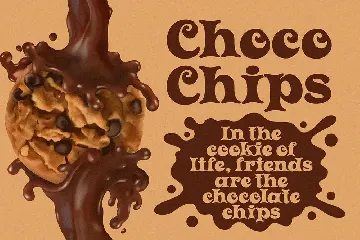 Choco Recipes a Bold Serif Font