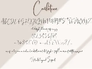 Carletone - Classy Signature Script font