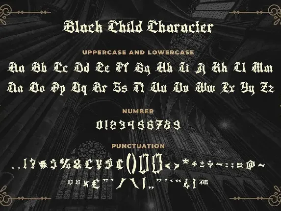 Black Child a Natural Blackletter Font