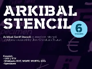 Arkibal Stencil Serif font