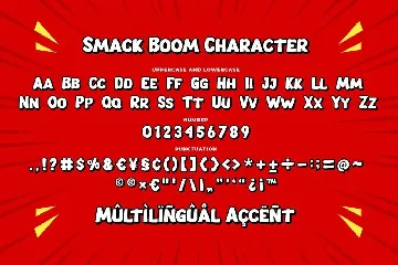 Smack Boom a Cartoon Font