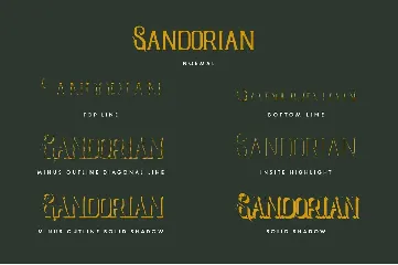 Sandorian Multi Layered Fonts