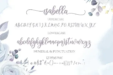 Isabella script Font